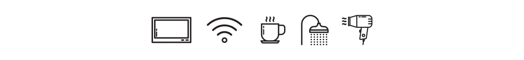 individual room icons to coordinate with features of each room in The Pear Tree Inn guesthouse, Suffolk.