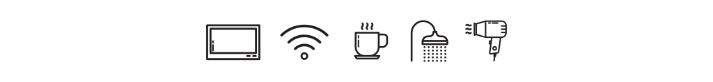 individual room icons to coordinate with features of each room in The Pear Tree Inn guesthouse, Suffolk.